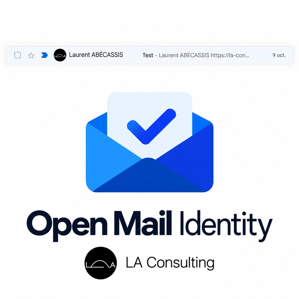 OMI Open Mail Identity.
               Identité visuelle LA CONSULTING
               associée à un courrier électronique
